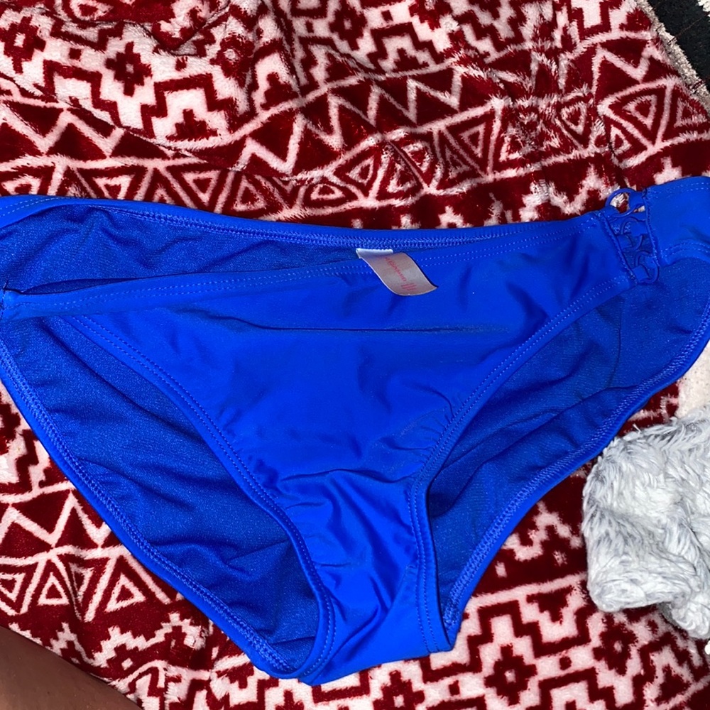 Blue bikini bottoms
